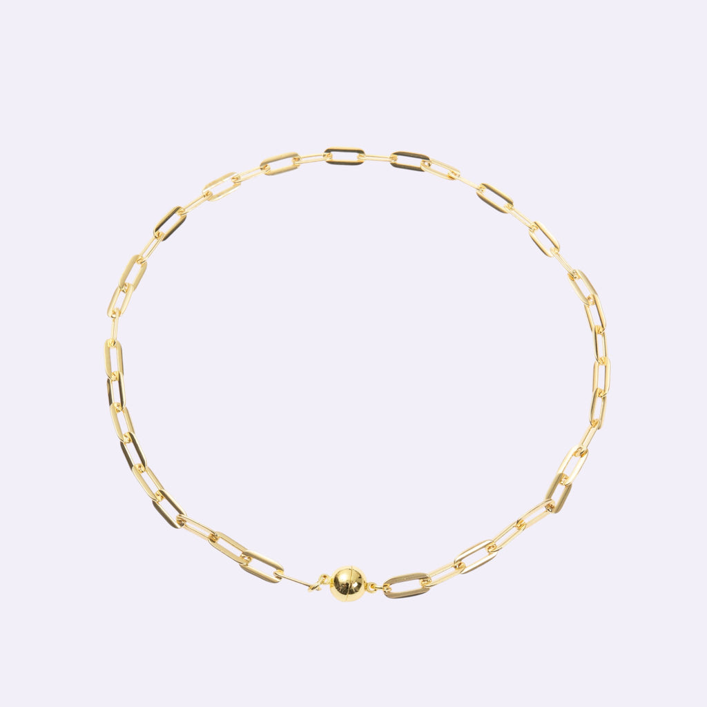 18K Gold Plated Rectangle Necklace N5804