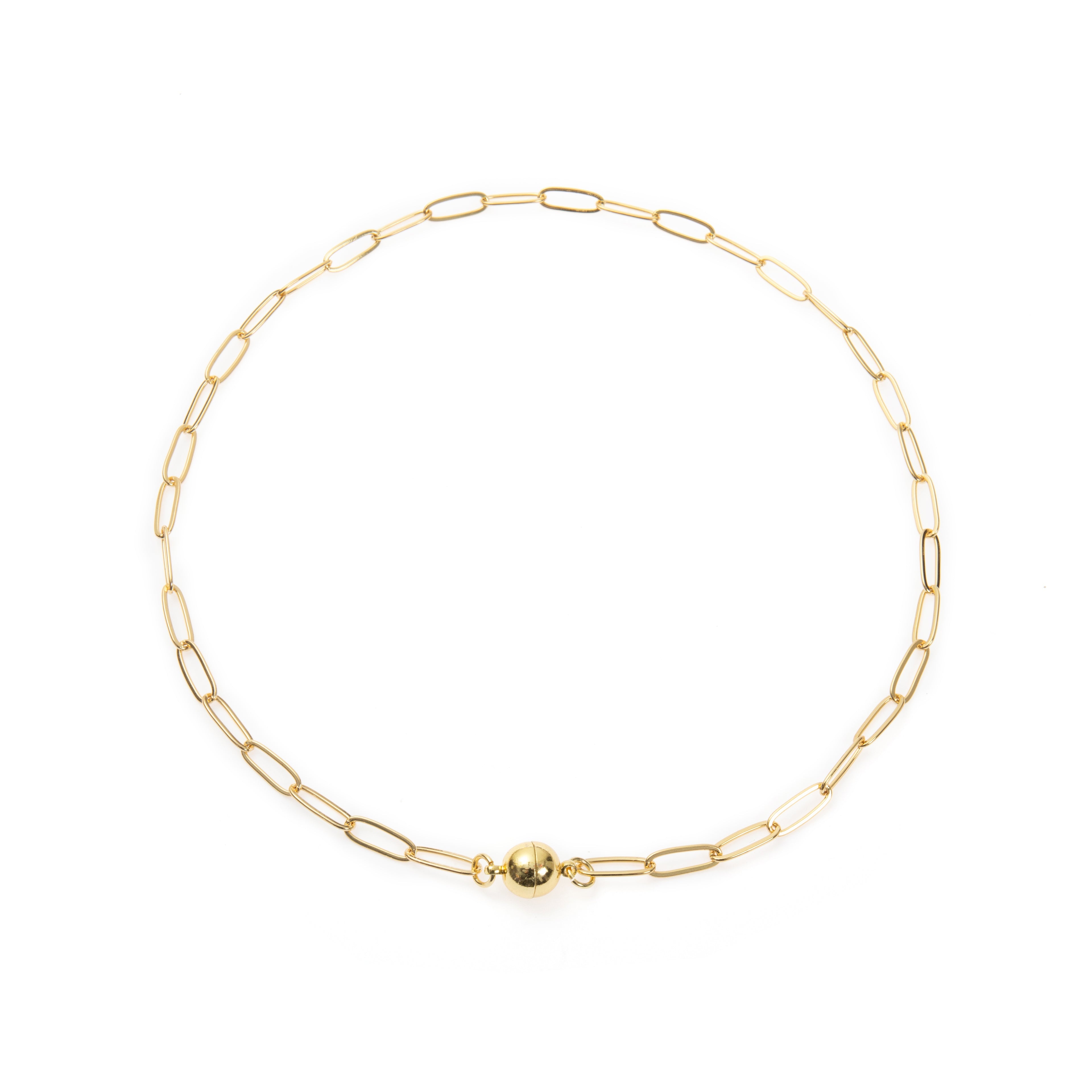 18K Gold Plated Rectangle Necklace N5805