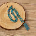 Rectangular Pendant Druzy Necklace N5836