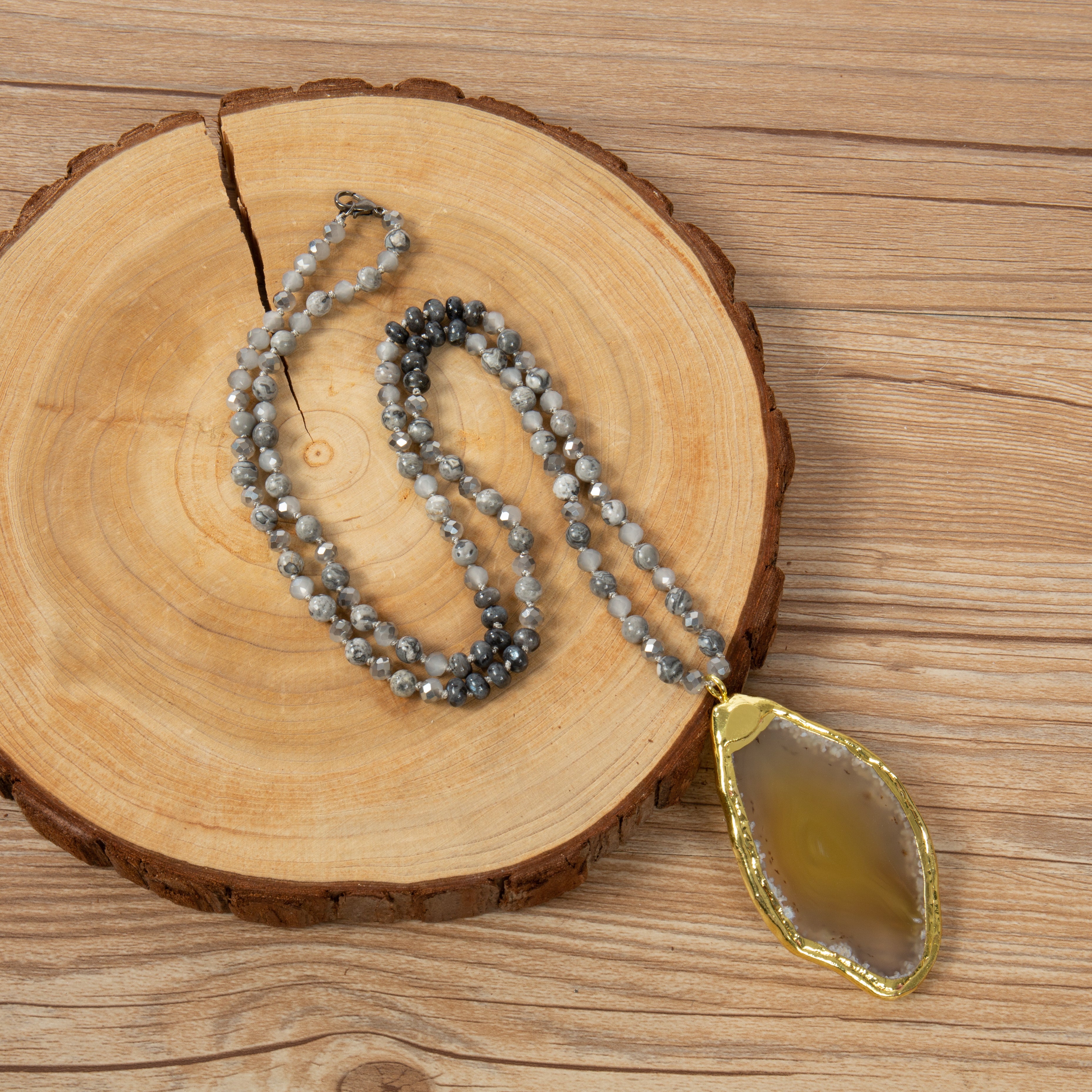 Agate pendant Necklace N5862