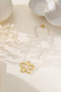 Clear Quartz Stainless Steel Necklace N5920