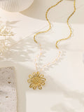 Clear Quartz Stainless Steel Necklace N5921