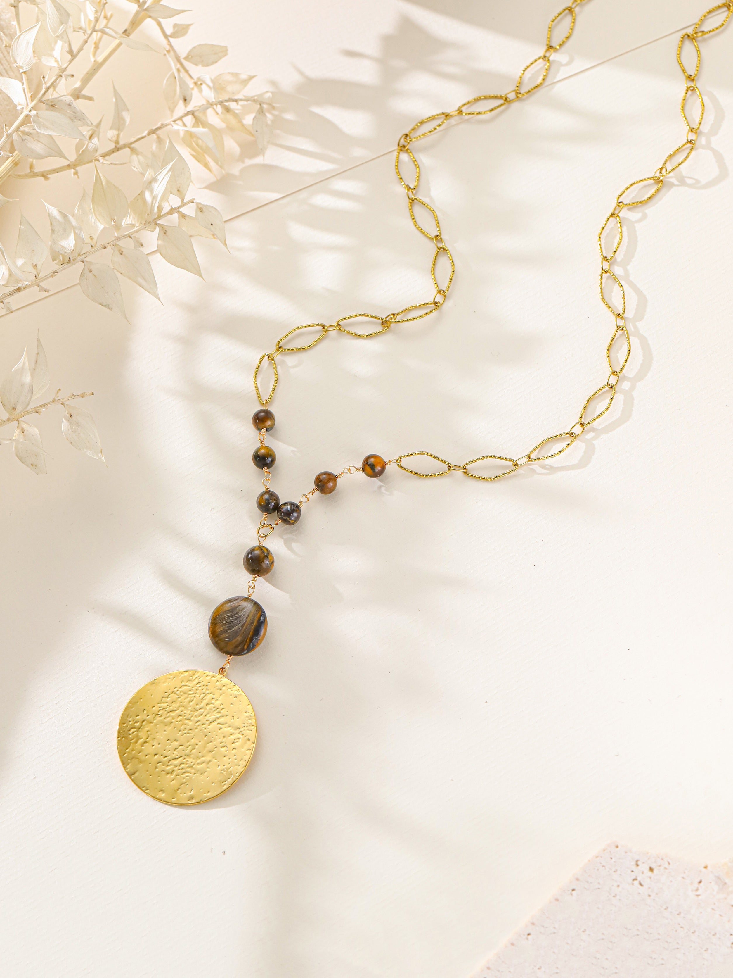 Tiger Eye Stainless Steel Necklace N5931