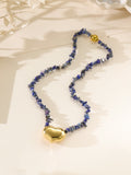 Lapis Stainless Steel Necklace N5934