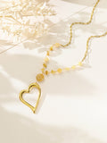Yellow Quartz Stainless Steel Necklace N5939