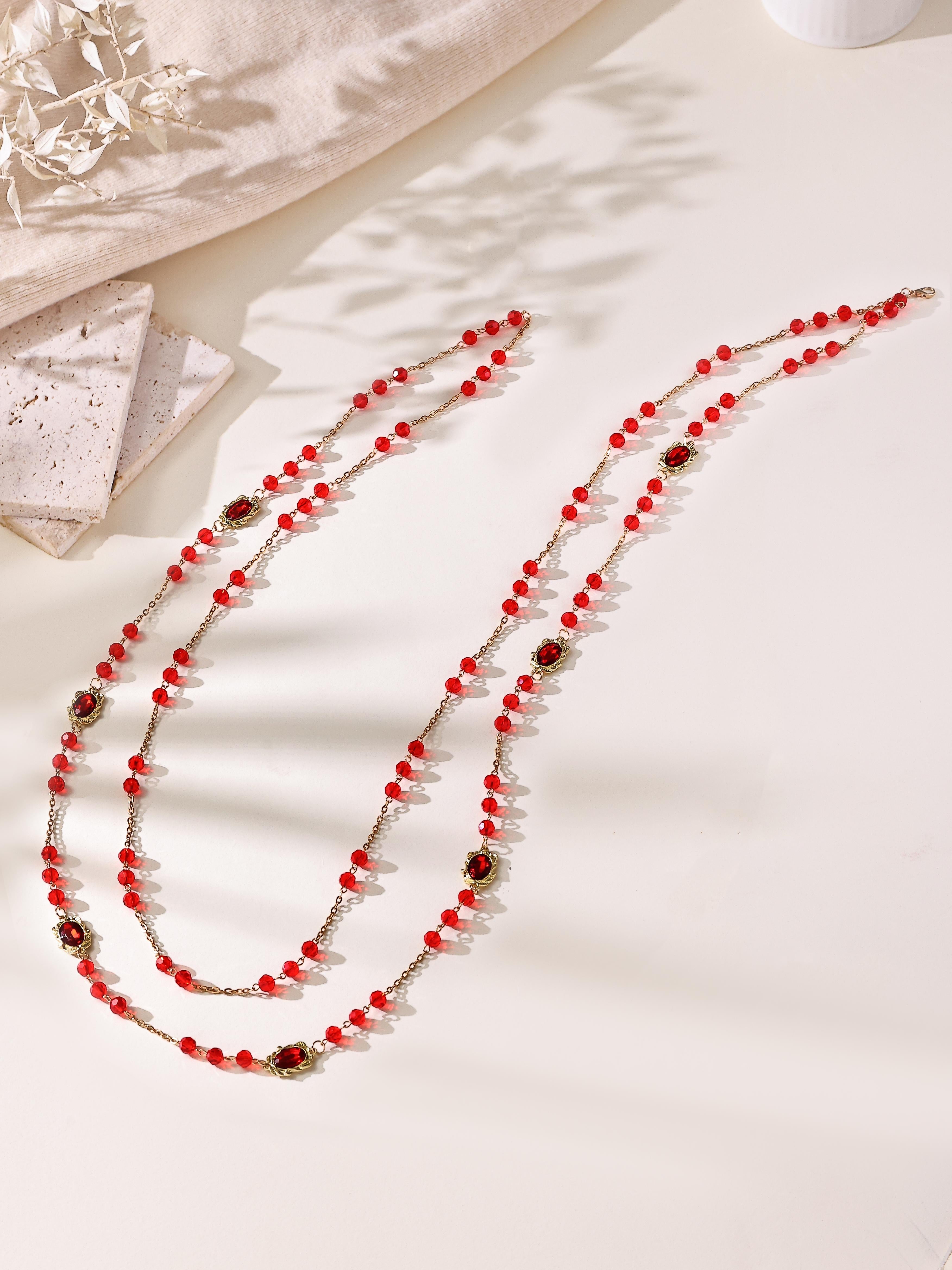 Red Crystal Necklace N5969