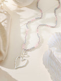 Heart Shape Crystal Alloy Necklace N5973