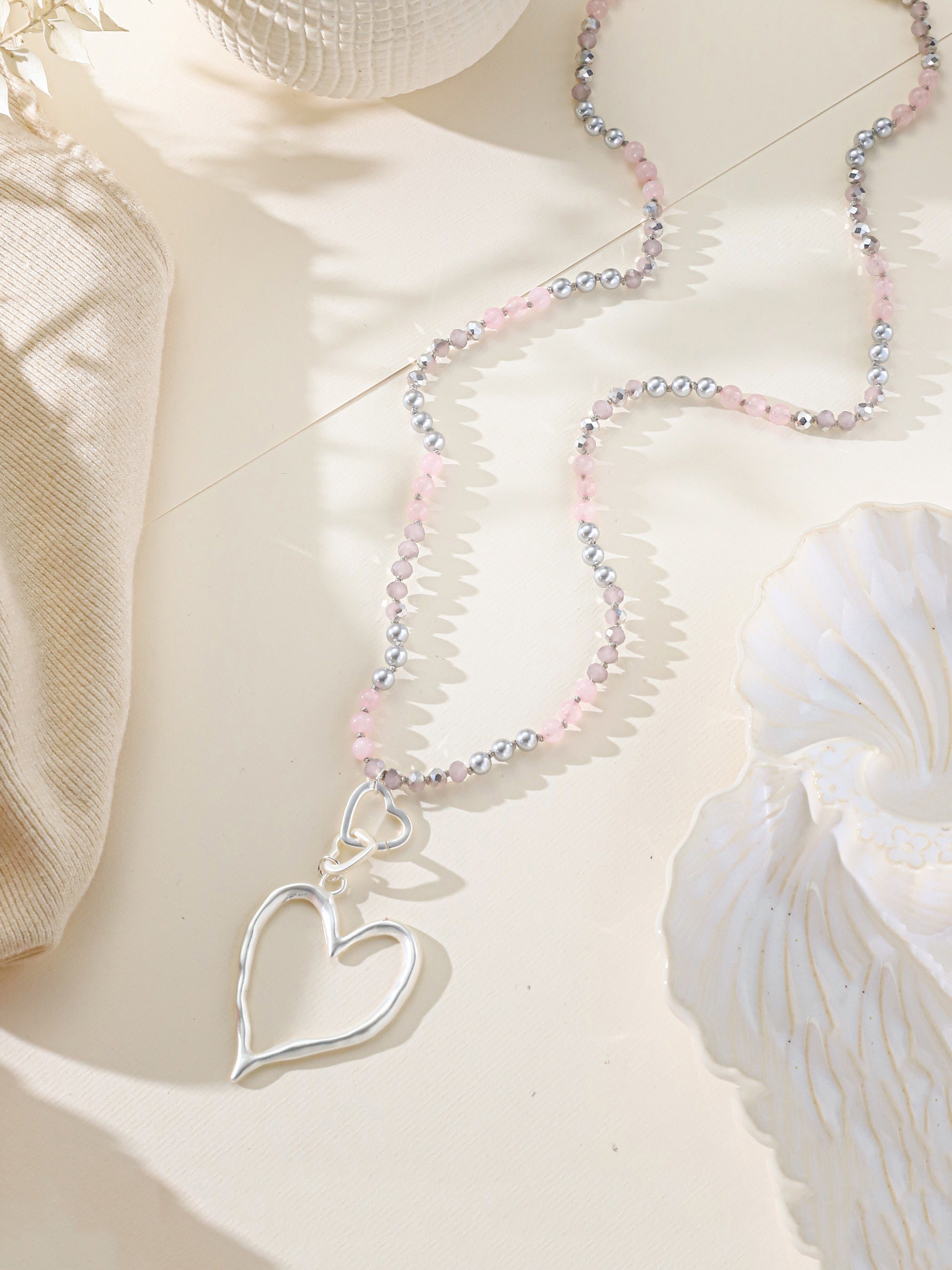 Heart Shape Crystal Alloy Necklace N5973