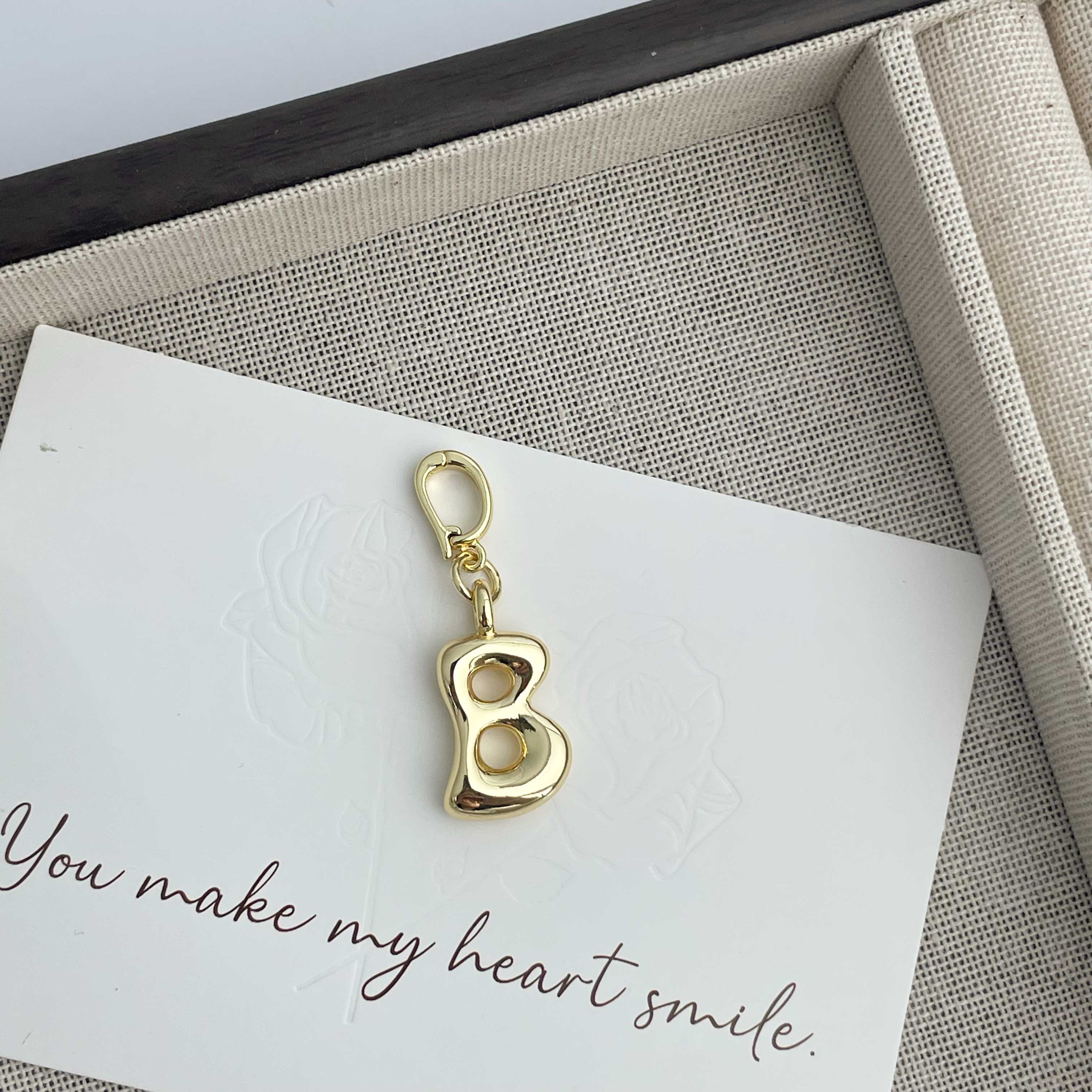 Alphabet Alloy Pendant P0676