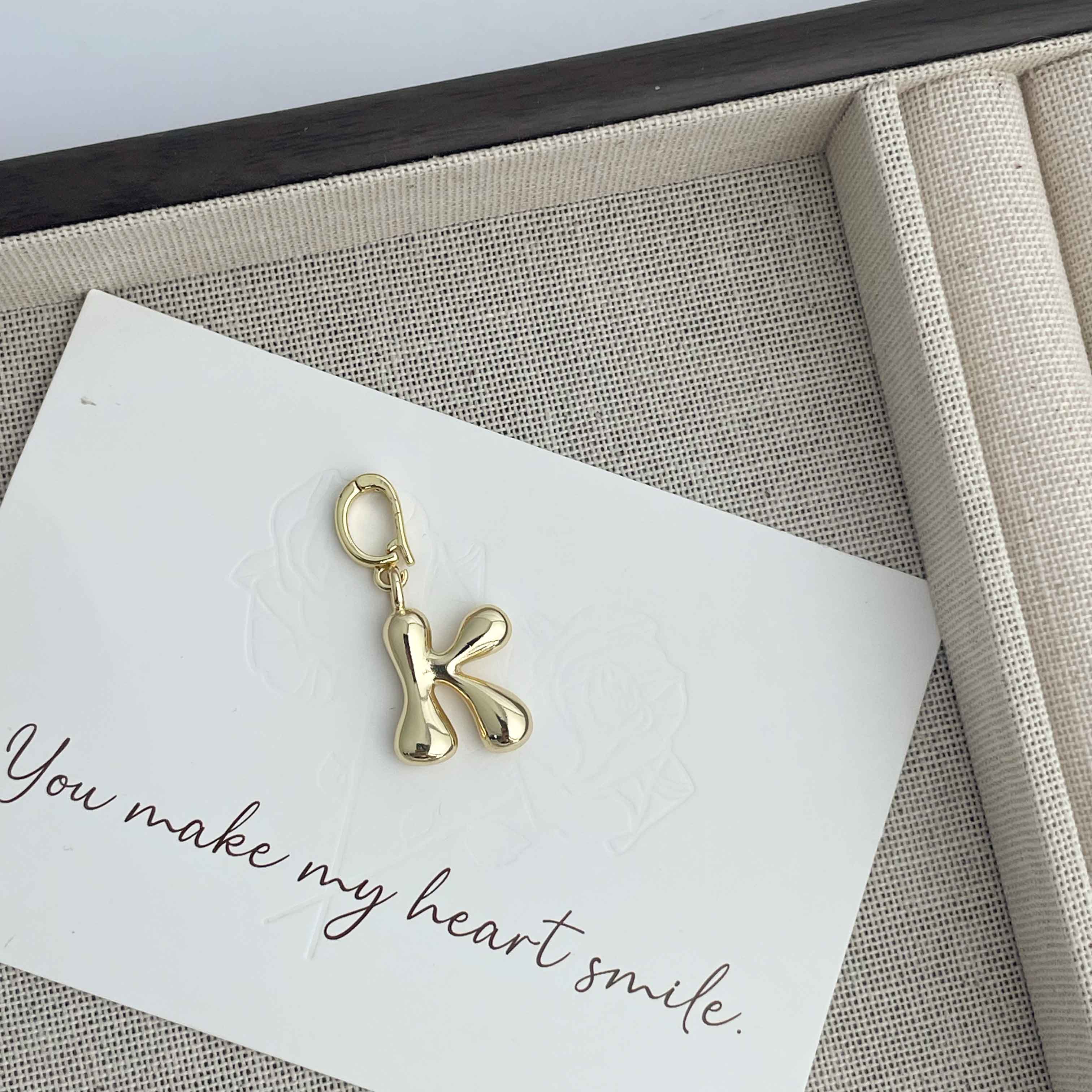 Alphabet Alloy Pendant P0676