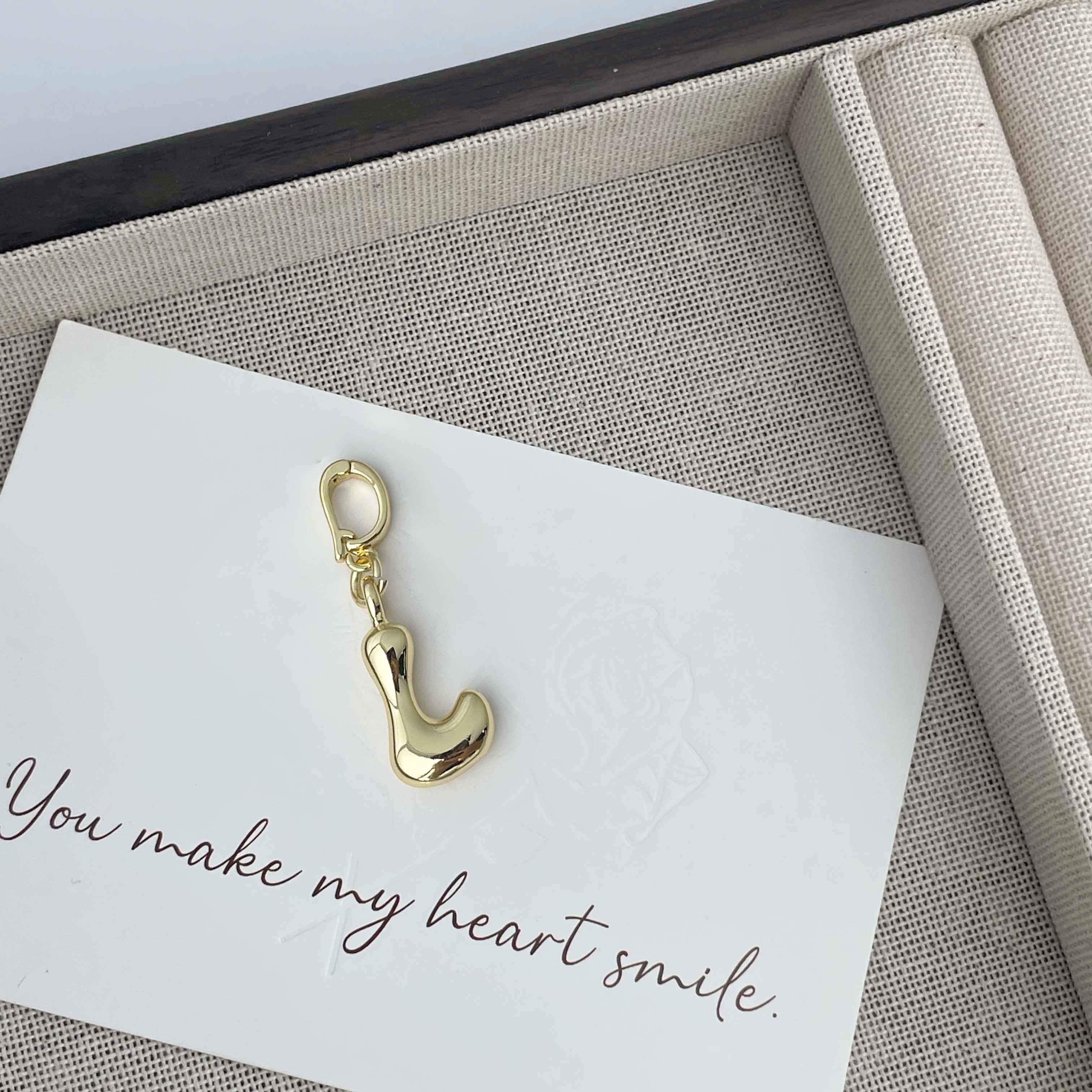 Alphabet Alloy Pendant P0676