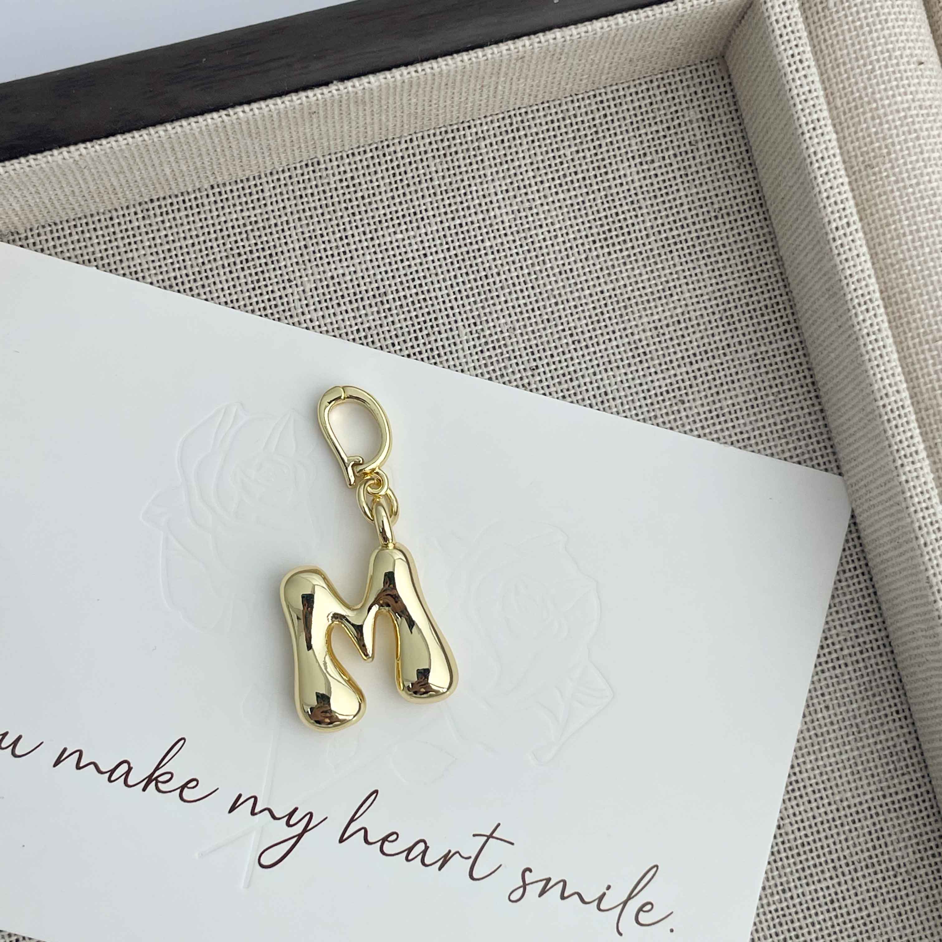 Alphabet Alloy Pendant P0676
