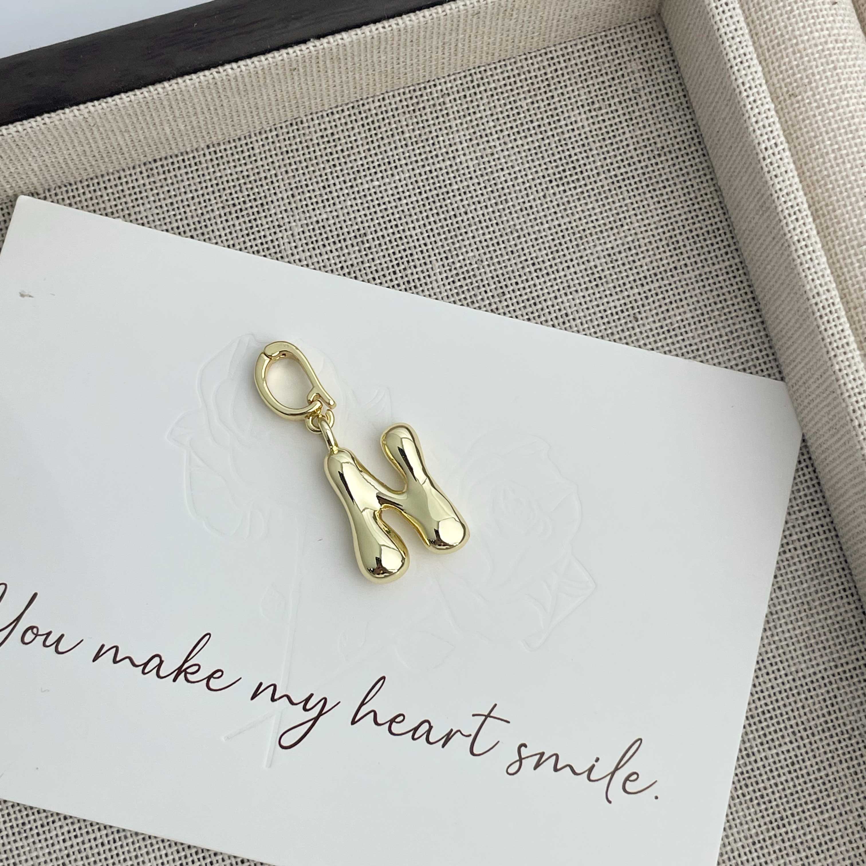 Alphabet Alloy Pendant P0676
