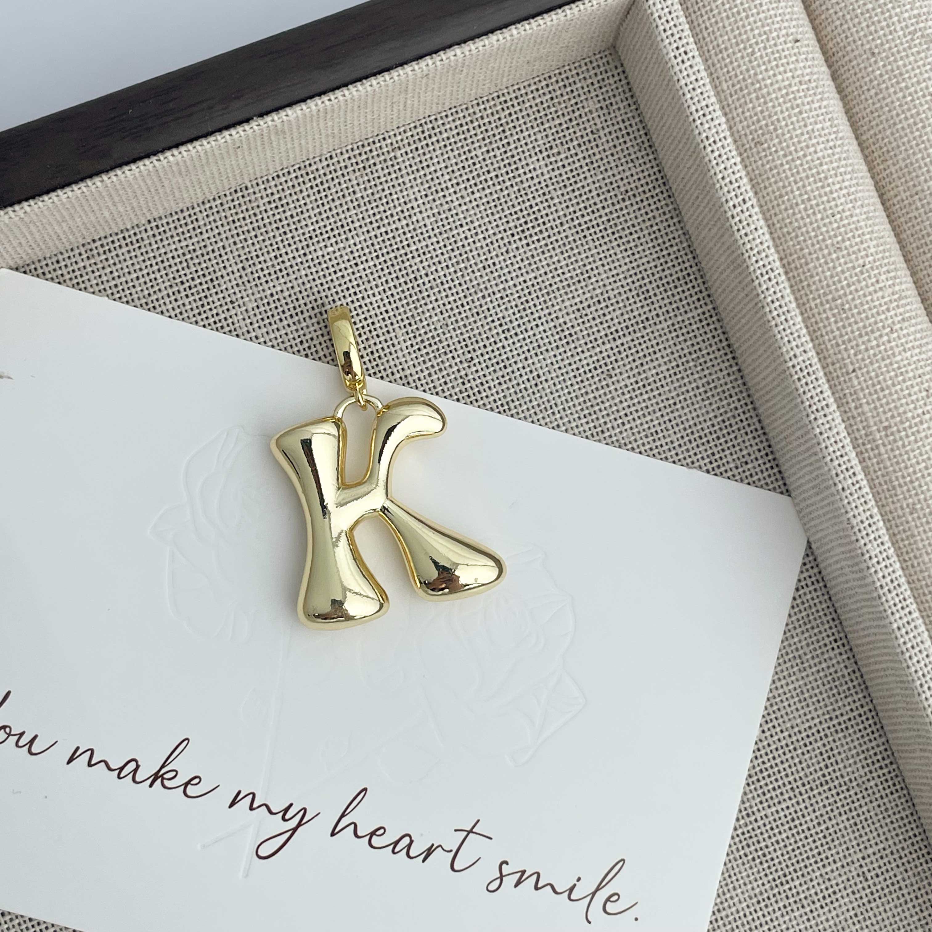 Big Alphabet Alloy Pendant P0677