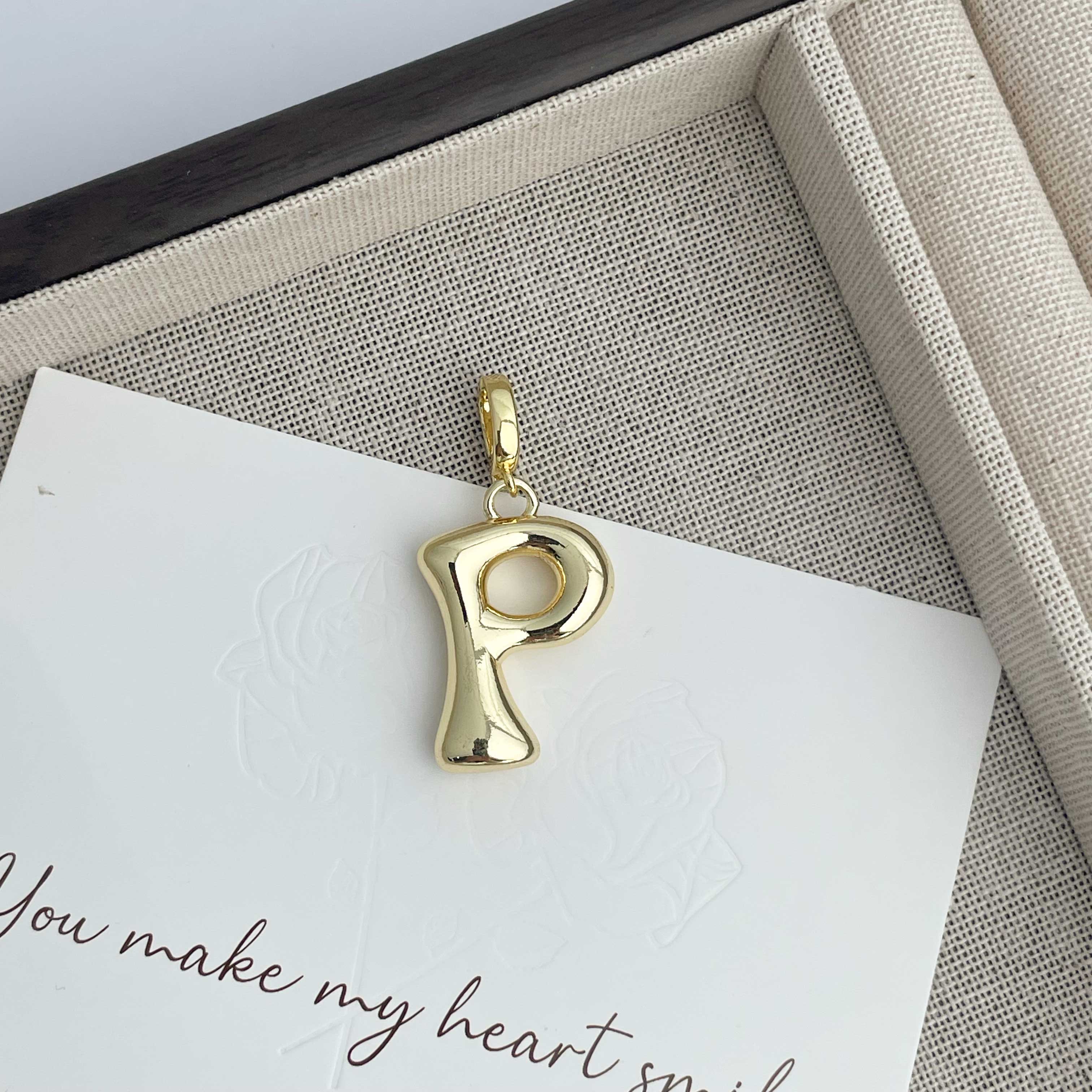 Big Alphabet Alloy Pendant P0677