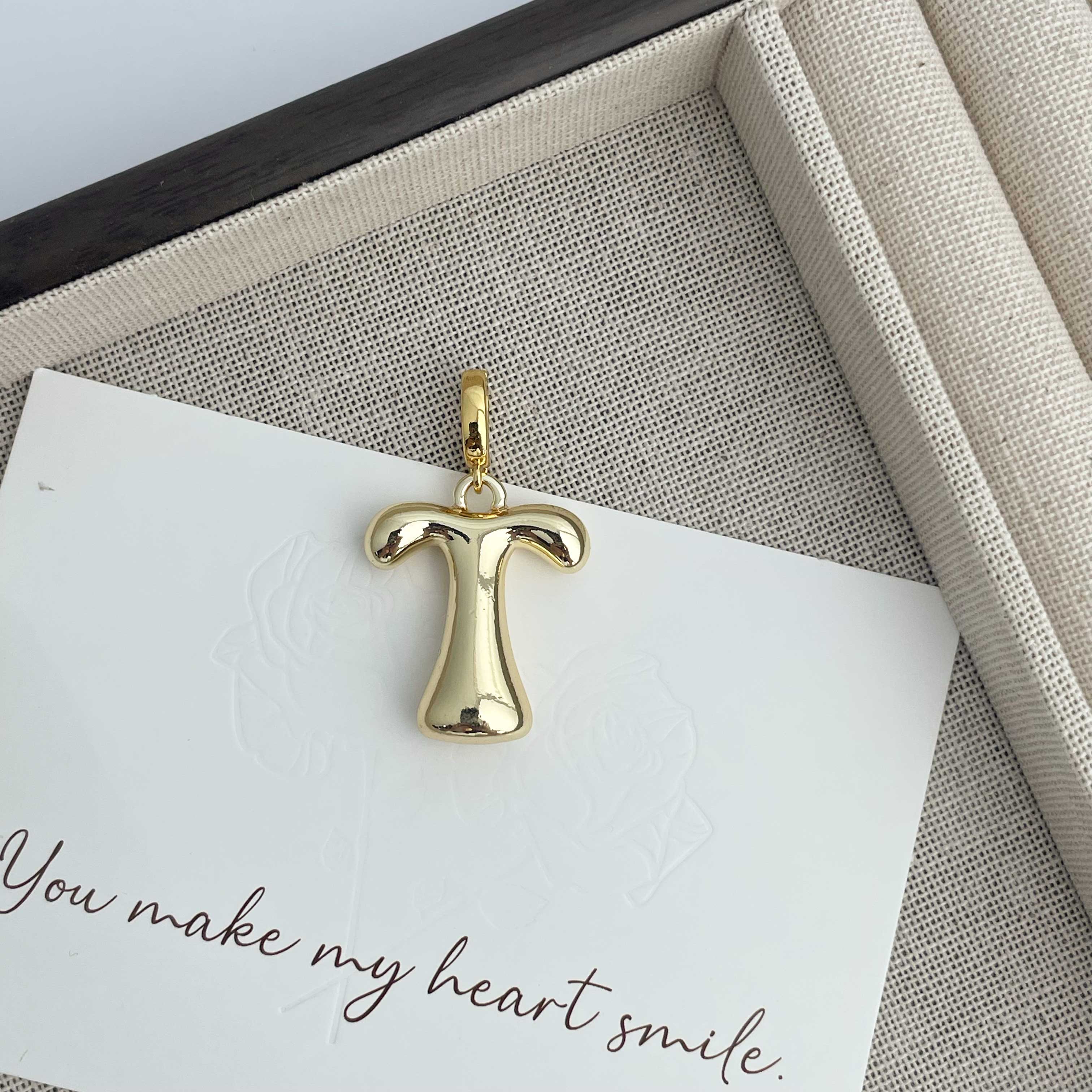 Big Alphabet Alloy Pendant P0677