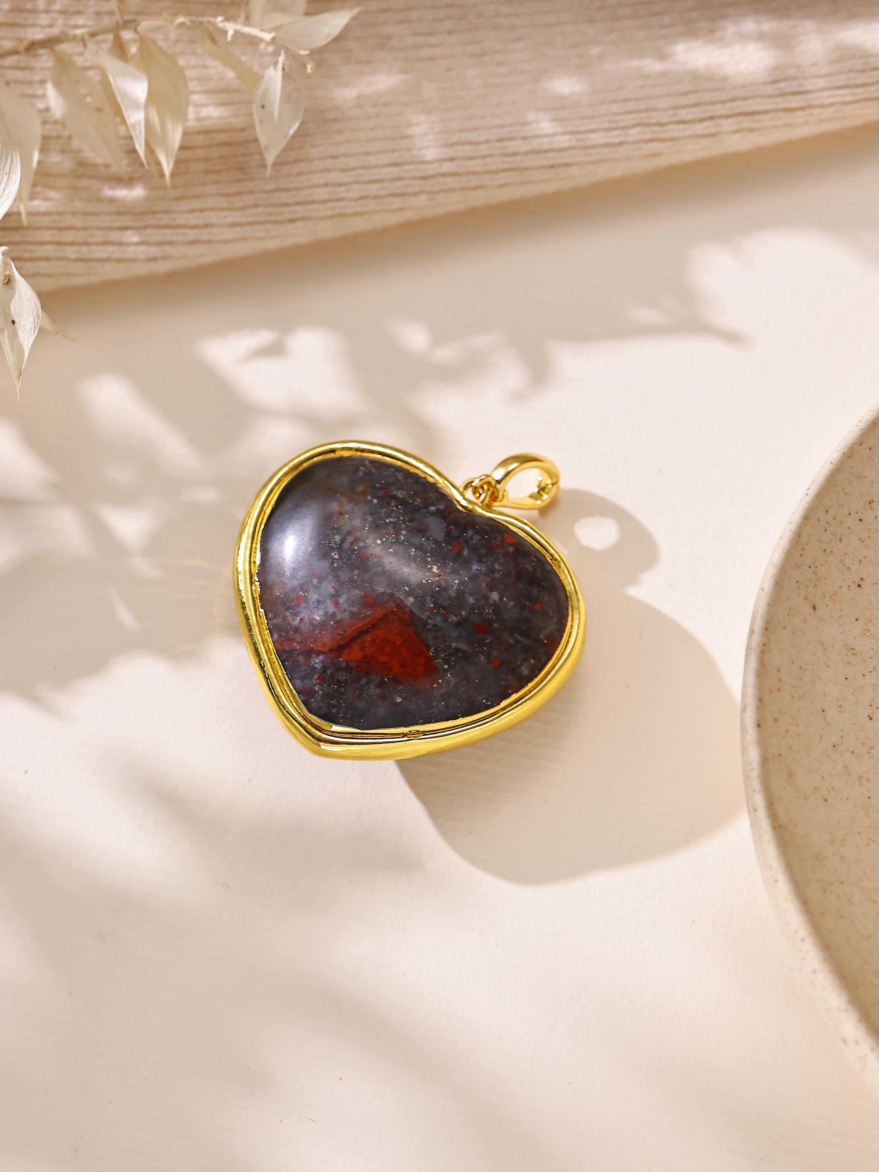 Heart Shape Various Stones Pendant P0703