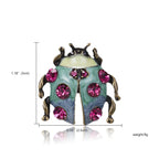 Alloy Rhinestone Ladybug Brooch PA3185