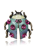 Alloy Rhinestone Ladybug Brooch PA3185
