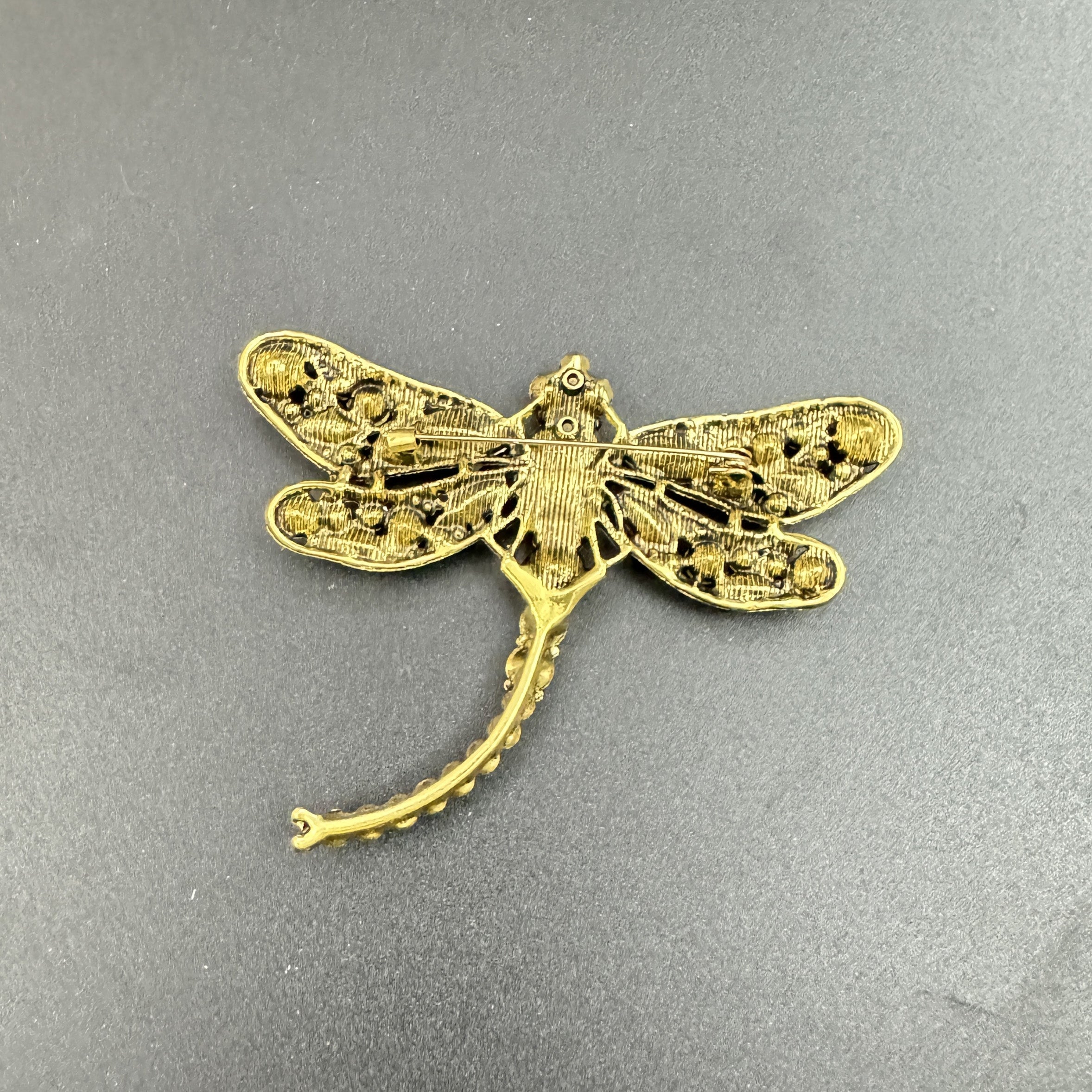 Rhinestone Dragonfly Brooch PA3211 - Large