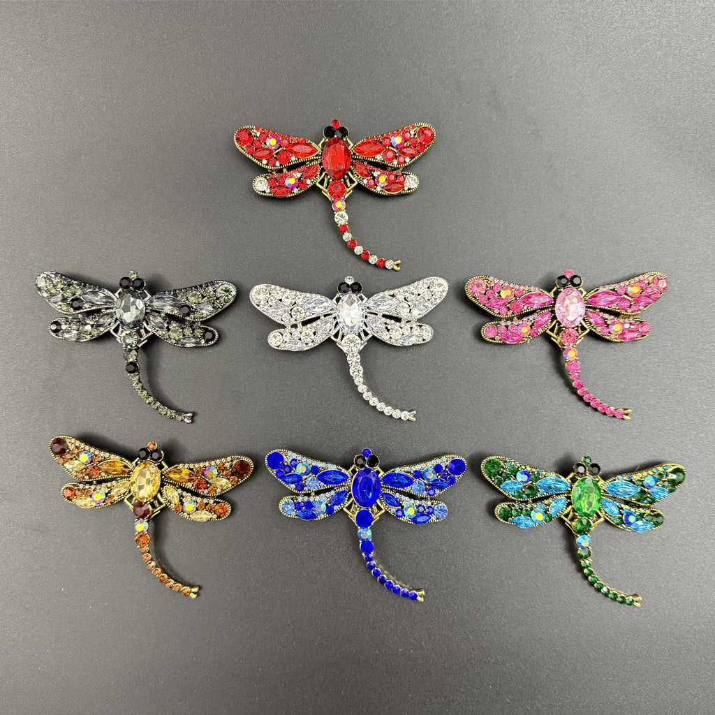 Rhinestone Dragonfly Brooch PA3211 - Large