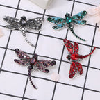 Rhinestone Dragonfly Brooch PA3211 - Small