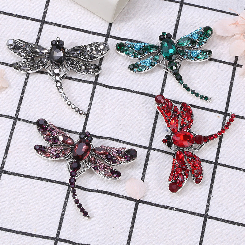 Rhinestone Dragonfly Brooch PA3211 - Small