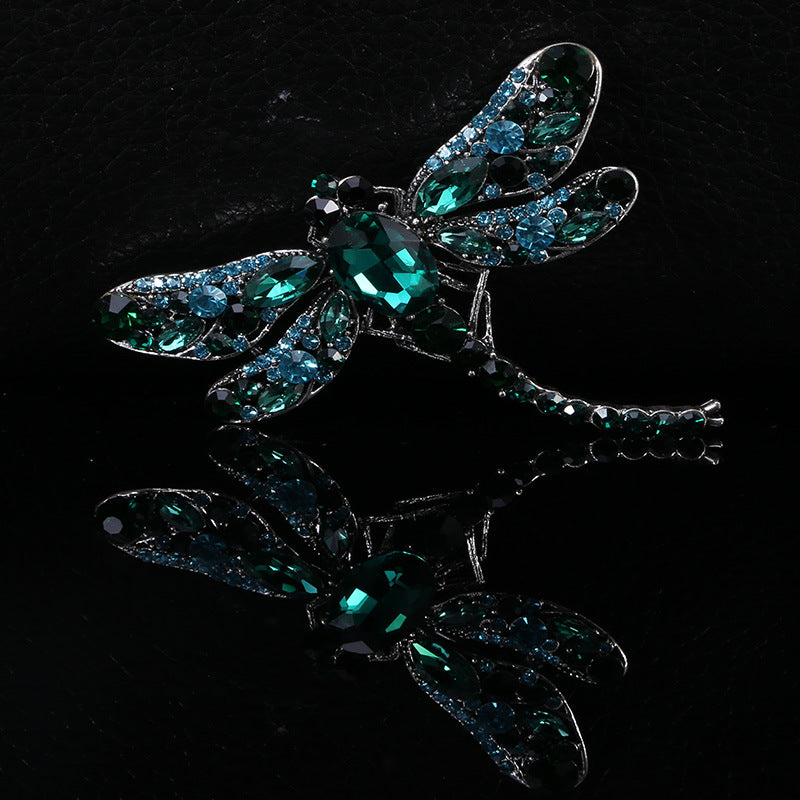 Rhinestone Dragonfly Brooch PA3211 - Small