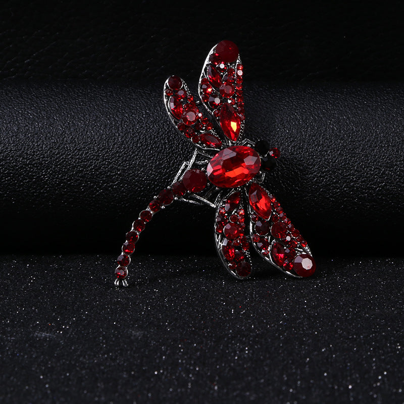 Rhinestone Dragonfly Brooch PA3211 - Small