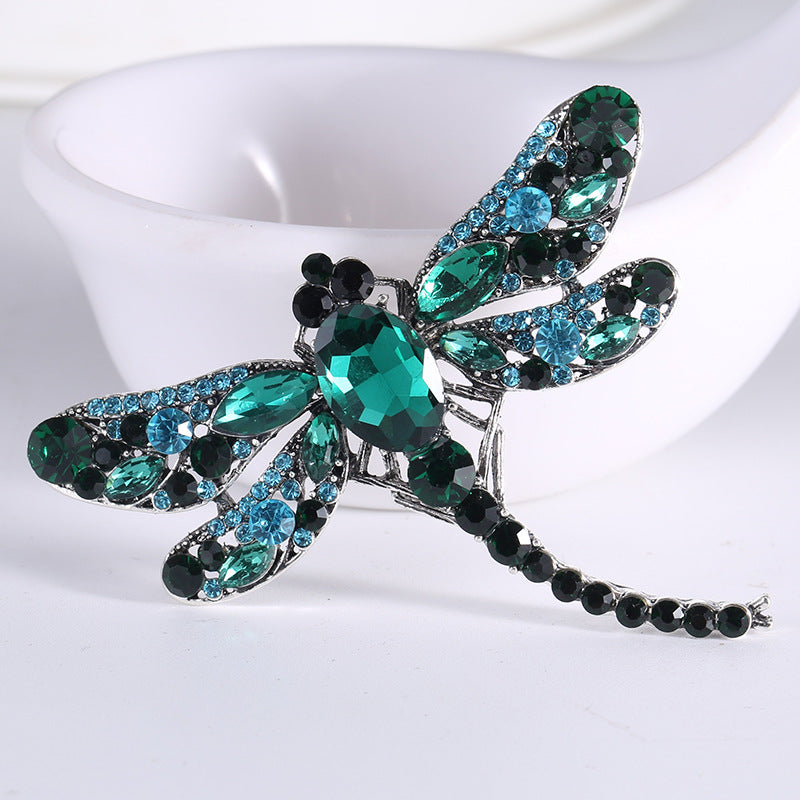 Rhinestone Dragonfly Brooch PA3211 - Small