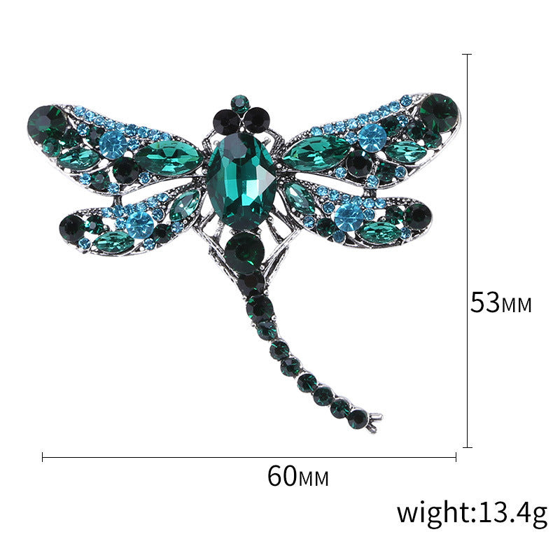 Rhinestone Dragonfly Brooch PA3211 - Small