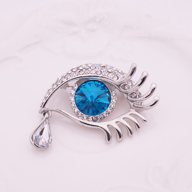 Angle Tear Rhinestone Brooches PA3221