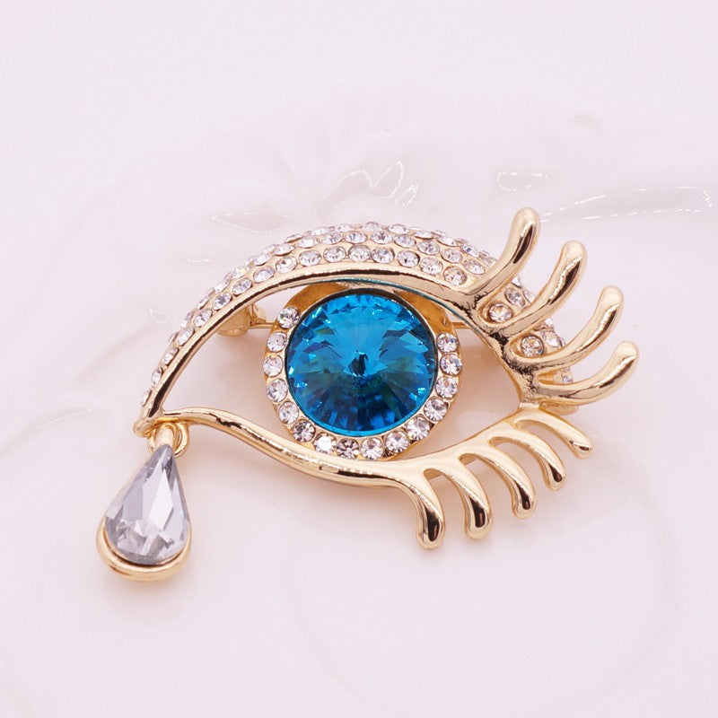 Angle Tear Rhinestone Brooches PA3221