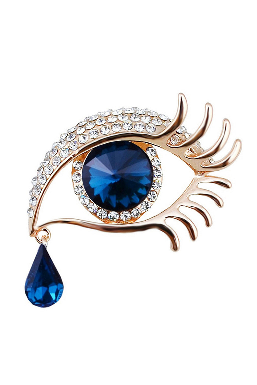 Angle Tear Rhinestone Brooches PA3221