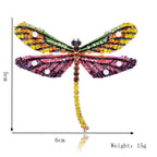 Rhinestone Alloy Dragonfly Brooch PA3230