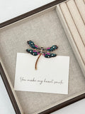 Rhinestone Alloy Dragonfly Brooch PA3230