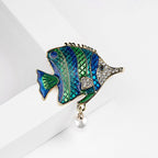 Rhinestone Fish Brooch PA3236