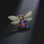 Bee Pearl Rhinestone Brooch PA3267