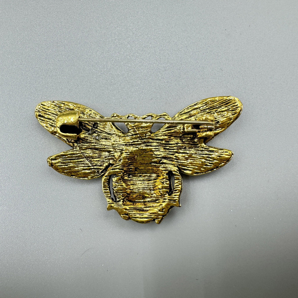 Bee Pearl Rhinestone Brooch PA3267