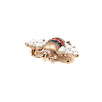 Alloy Pearl Bee Brooches PA3268