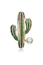 Rhinestone Cactus Brooch PA3276