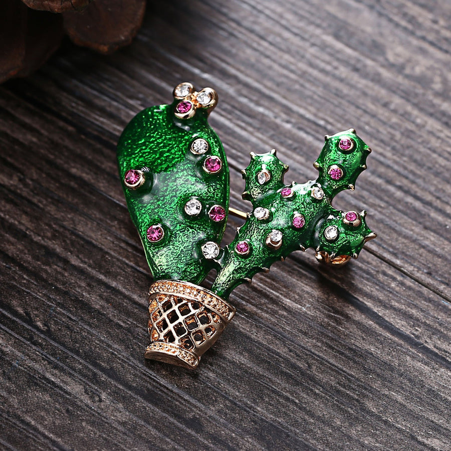 Alloy Cactus Brooch PA3278