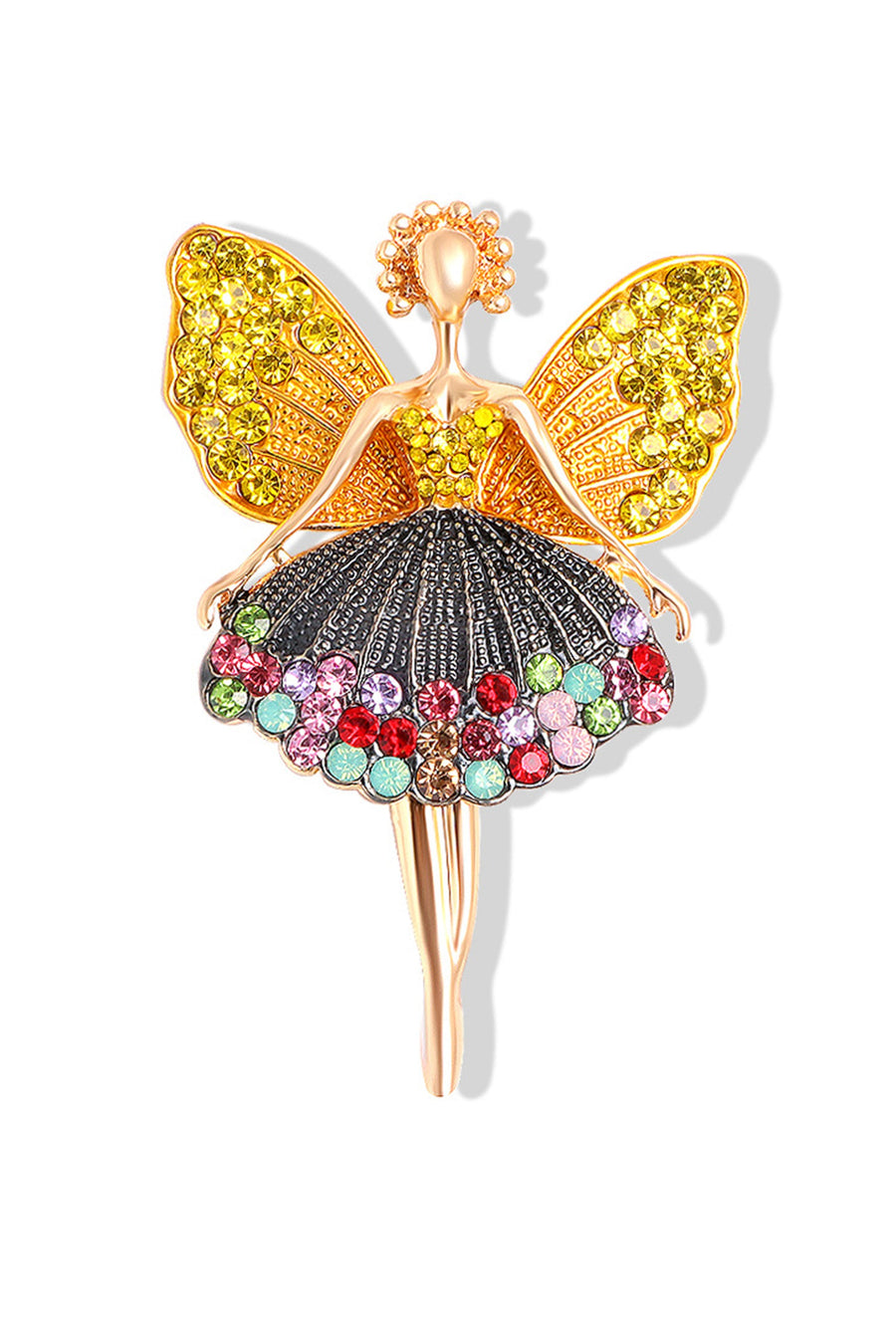 Butterfly Alloy Rhinestone Brooch PA3309