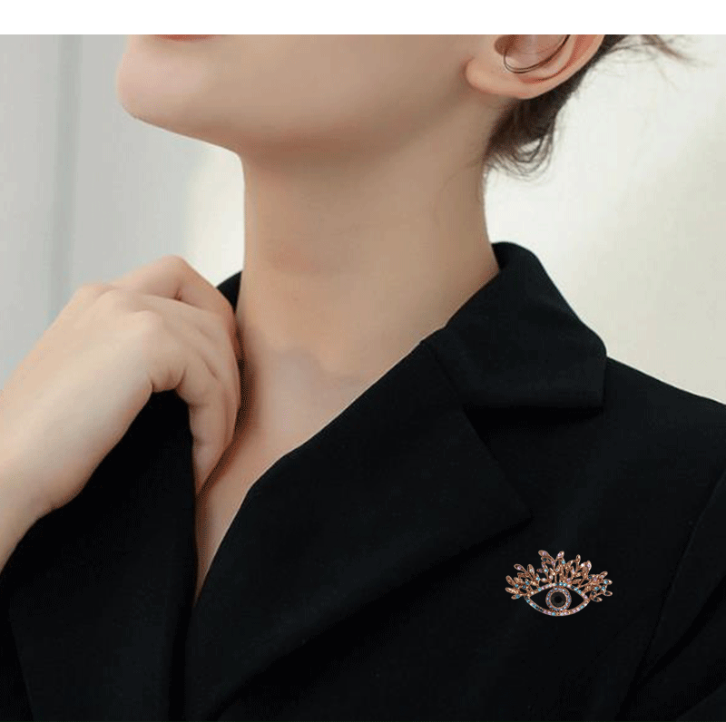 Evil Eye Rhinestone Brooch PA3328