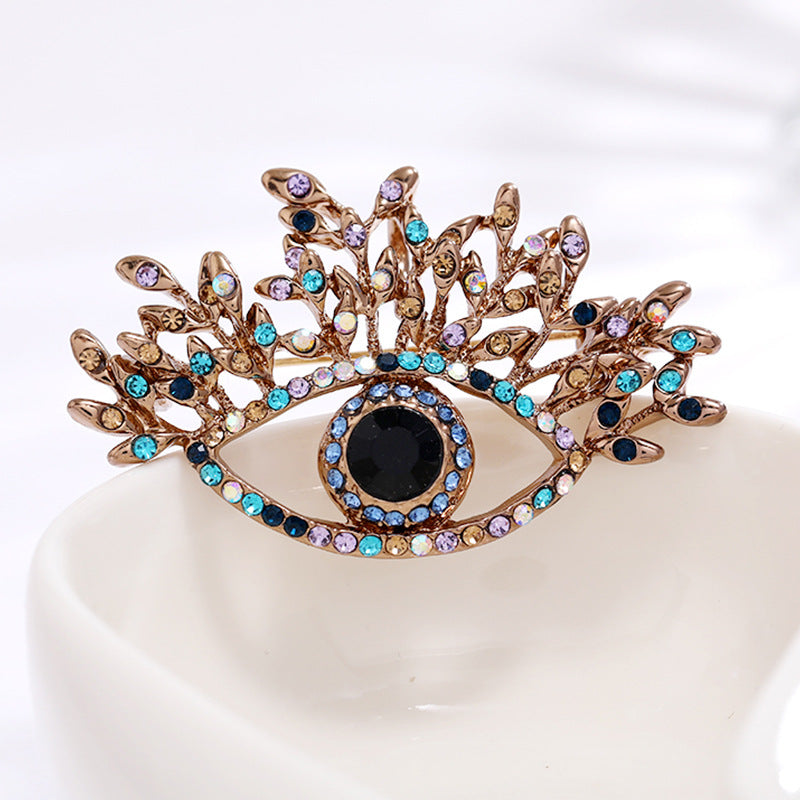Evil Eye Rhinestone Brooch PA3328