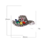 Hat Rhinestone Brooch PA3332