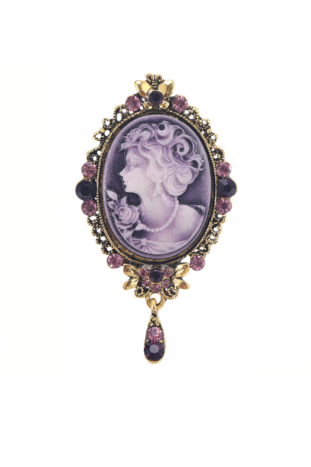 Baroque Portrait Brooch PA3344 - view 4
