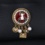 Pearl Portrait Tassel Brooch PA3347