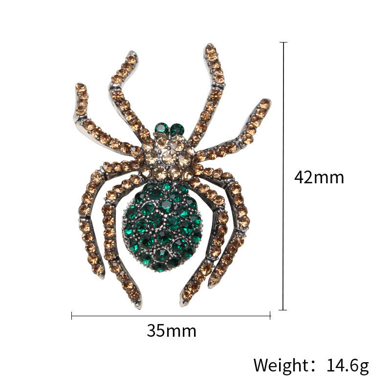 Spider Rhinestone Brooch PA3356