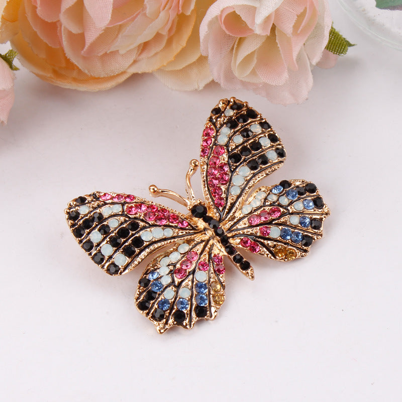 Butterfly Rhinestone Brooch PA3403